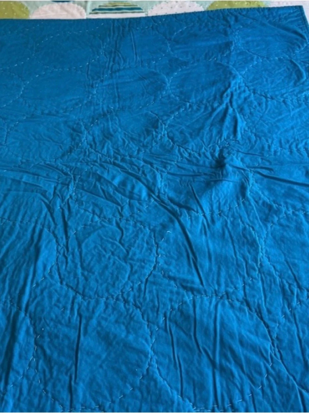 Circo Polka Dot Quilt in Blue, Green, and Cream